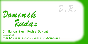 dominik rudas business card